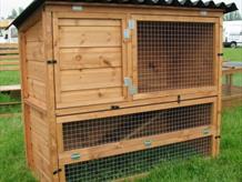 Rabbit penthouse hutch two storey with ramp
