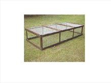 Freestanding poultry run 9' x 4' x 26"